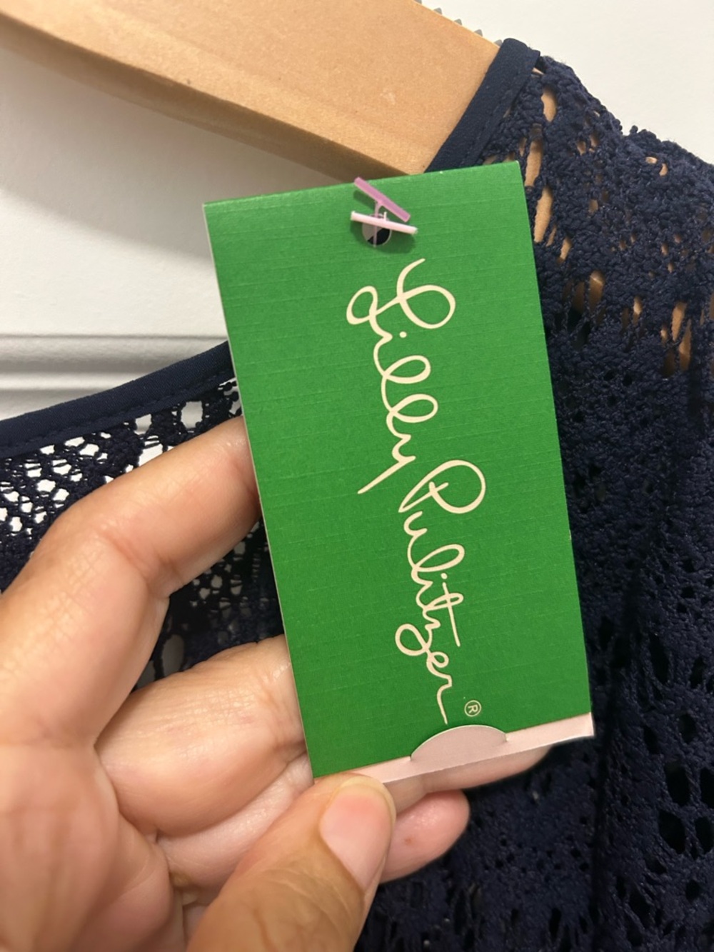 Lilly Pulitzer Navy Crochet Sheath Dress - Picture 6 of 11